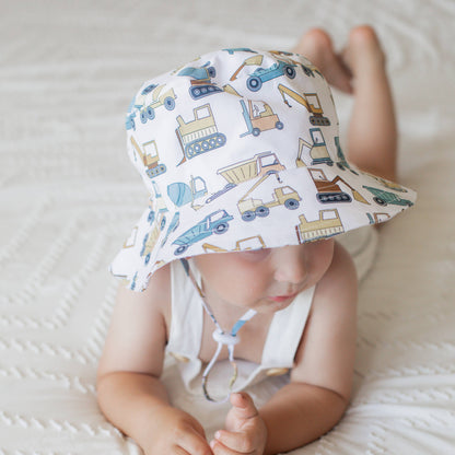 Construction Trucks Bucket Hat UPF 50+ Baby & Toddler