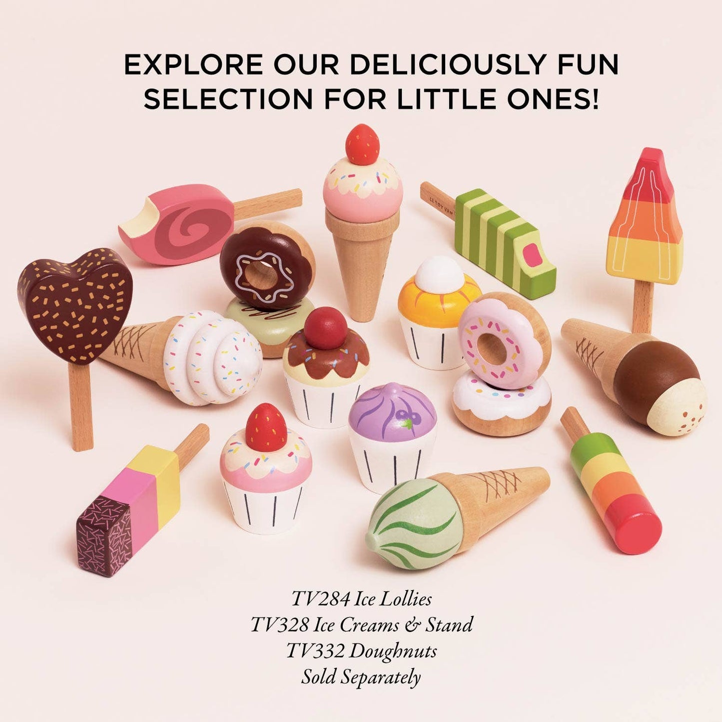 Wooden Cupcake Play Food Set