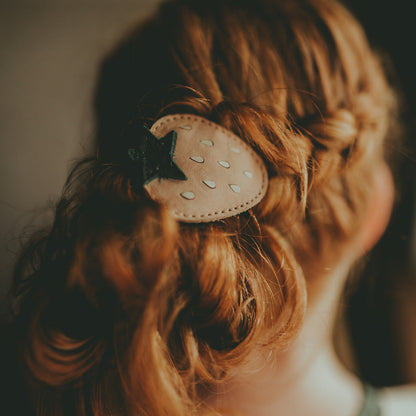 Nanoe Fruit Hair Tie | Strawberry | Powder Nubuck