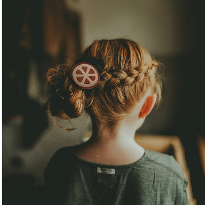 Nanoe Fruit Hair Tie | Grapefruit | Walnut Nubuck