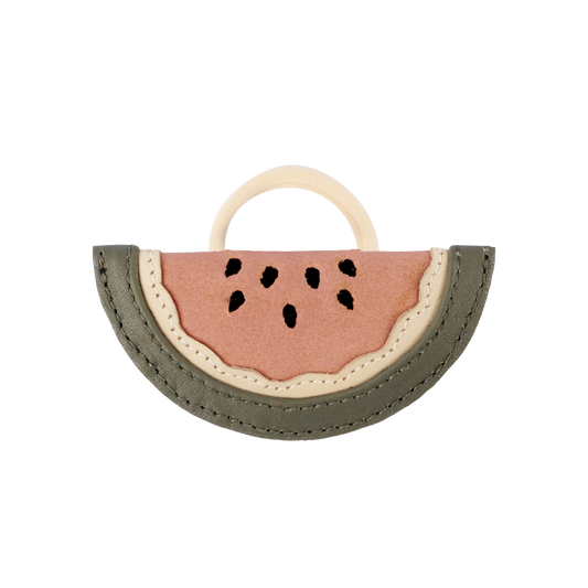 Nanoe Fruit Hair Tie | Watermelon | Rose Dawn Classic Leather