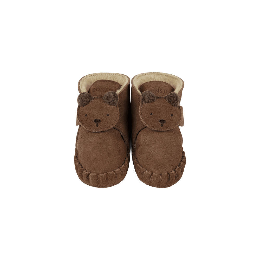 Pouty Booties | Fluffy Bear | Teddy Brown Suede - Teddy Brown Suede