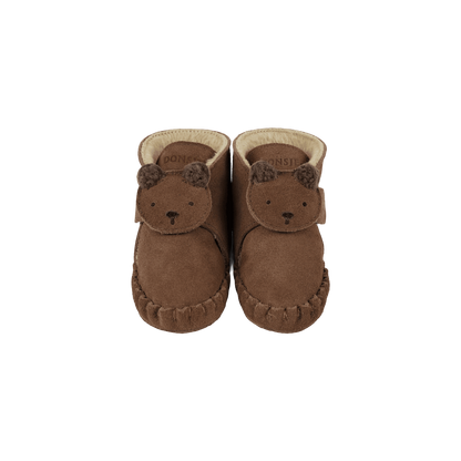 Pouty Booties | Fluffy Bear | Teddy Brown Suede - Teddy Brown Suede
