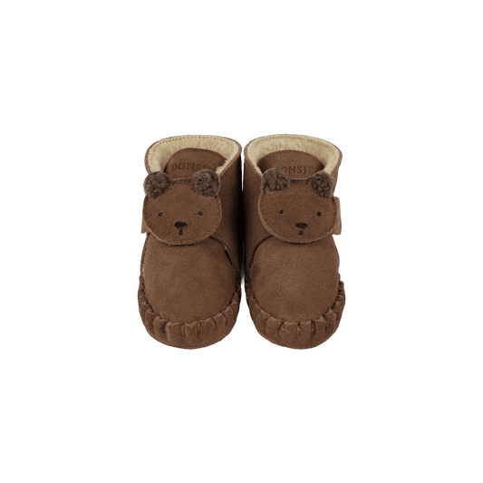 Pouty Booties | Fluffy Bear | Teddy Brown Suede - Teddy Brown Suede