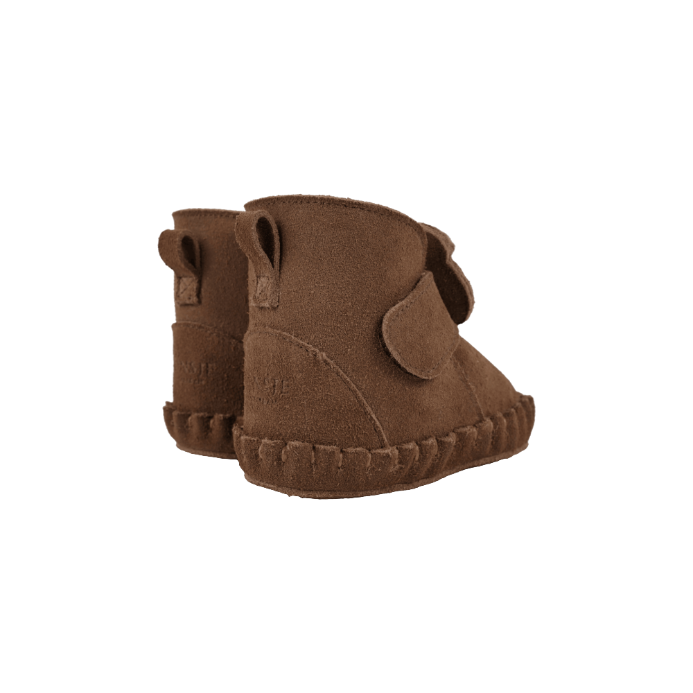 Pouty Booties | Fluffy Bear | Teddy Brown Suede - Teddy Brown Suede