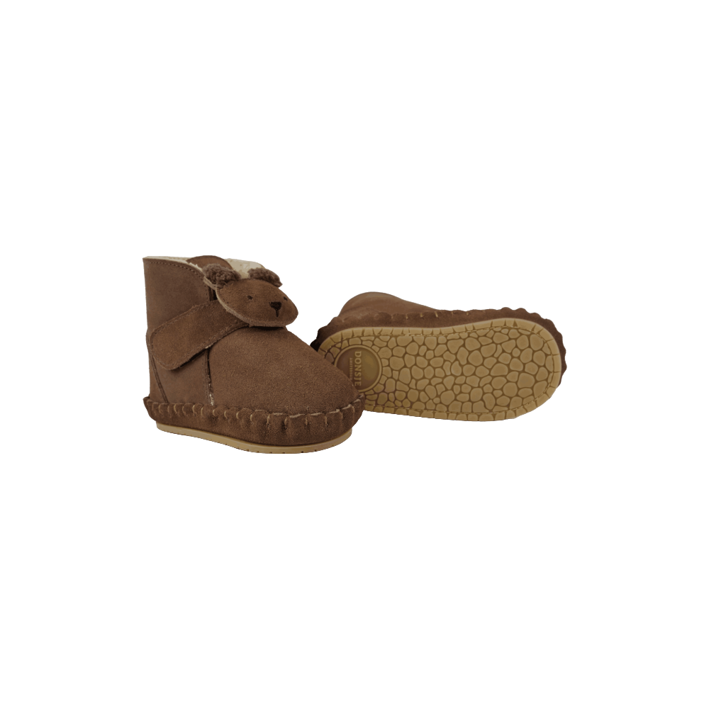 Pouty Booties | Fluffy Bear | Teddy Brown Suede - Teddy Brown Suede