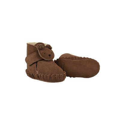 Pouty Booties | Fluffy Bear | Teddy Brown Suede - Teddy Brown Suede