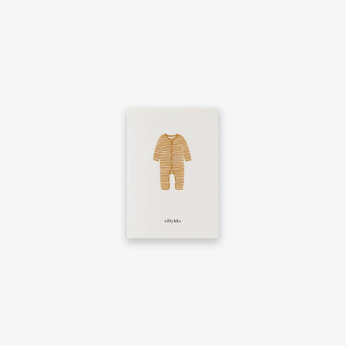 Small Greeting Card // Sparkedragt Okker (tillykke) (Danish)