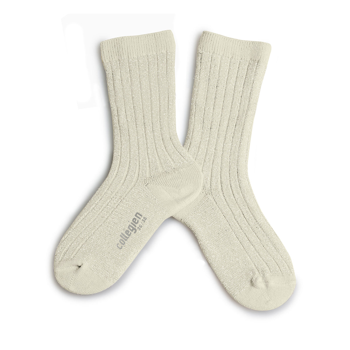 Collegien Victoire - Glitter Ribbed Crew Socks
