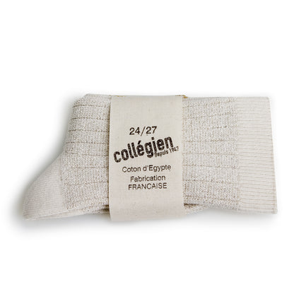 Collegien Victoire - Glitter Ribbed Crew Socks
