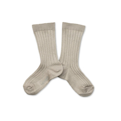 Collegien Victoire - Glitter Ribbed Crew Socks