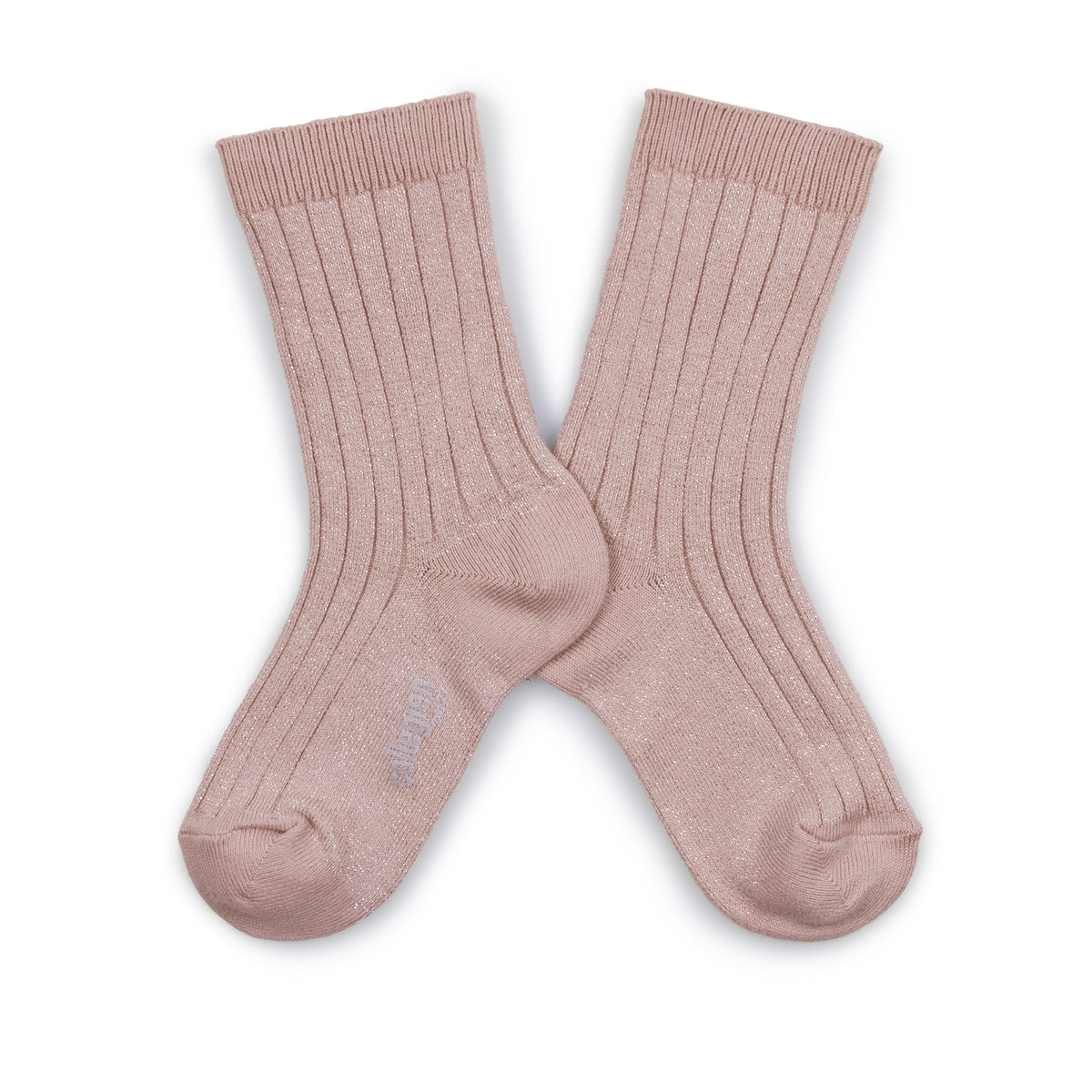Collegien Victoire - Glitter Ribbed Crew Socks