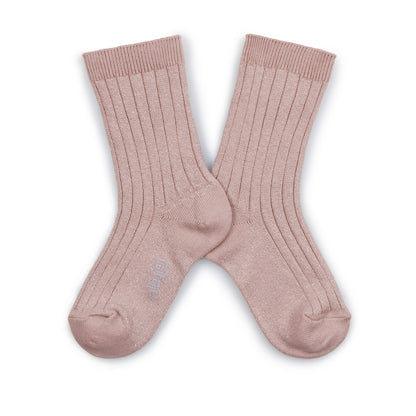 Collegien Victoire - Glitter Ribbed Crew Socks