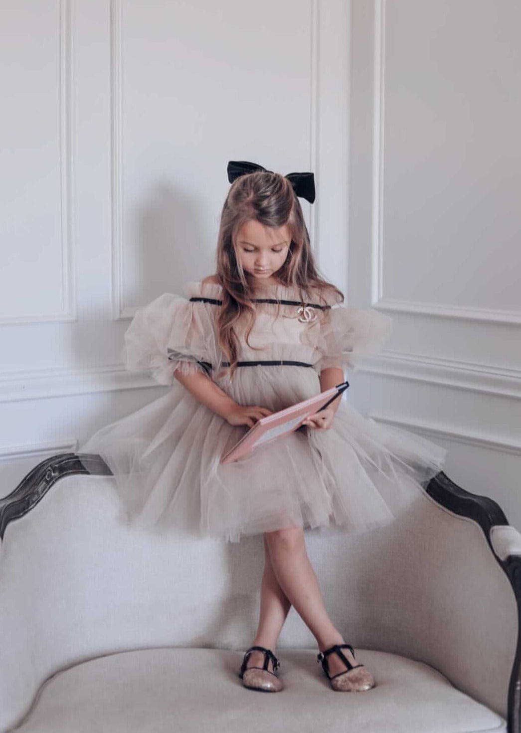 Coco-Caramel Tulle Dress: 4 Years