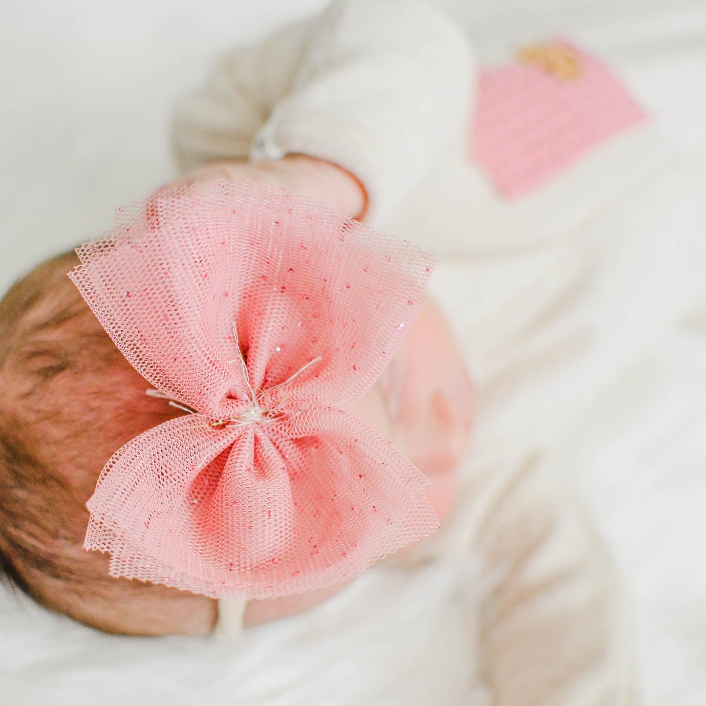 Blush/Blush Glinda Bow Nylon Headband: Champagne / One size