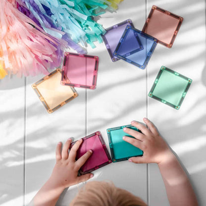 CONNETIX Magnetic Tiles Pastel Creative Pack, 120 Pieces