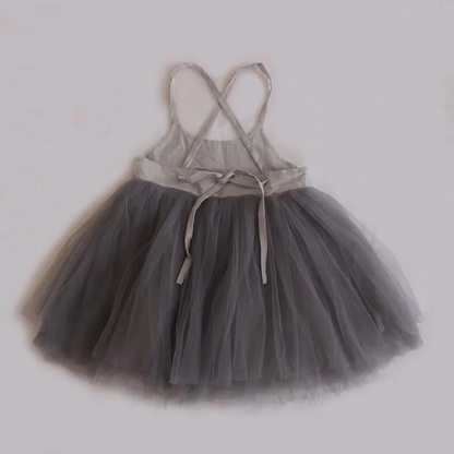 Annie & Charles® organic linen tulle dress: Apricot