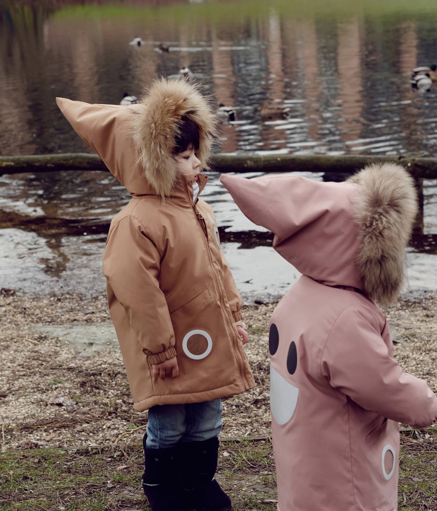Warm Waterproof & Snowproof Kids' Winter Coat (Kaki)