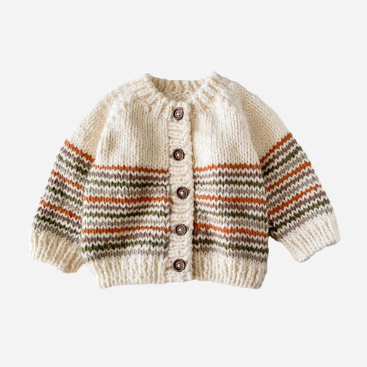 Woodland Stripe Cardigan Baby Kid Back to School Fall Winter: Woodland / M 2-3y