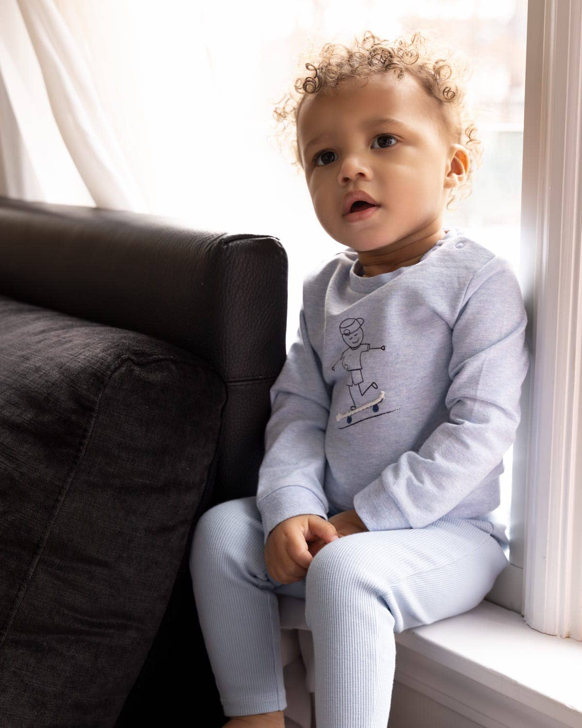 This Is How I Roll 2 Pc Legging Set: Cloud Blue / 2