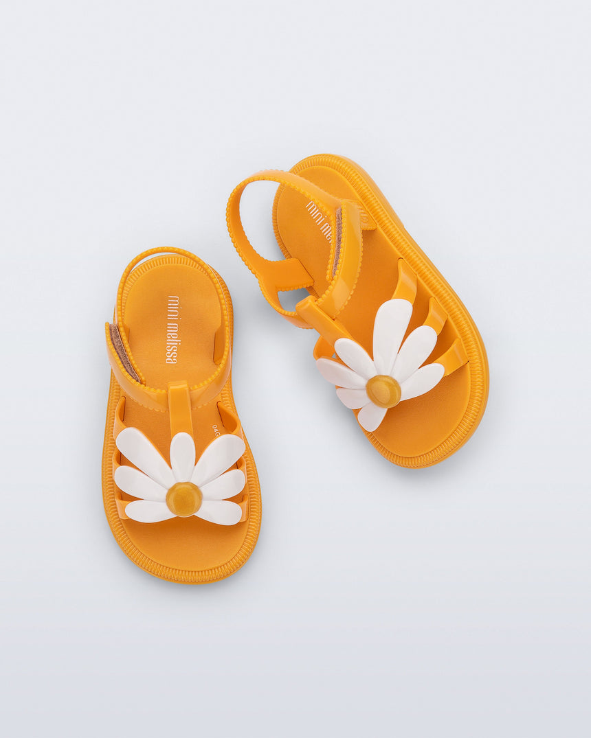 Mini Melissa Hip Bloomy Baby Sandals: Orange