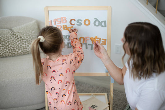 135 Pcs Magnetic Letters and Numbers (Boho Pastels)