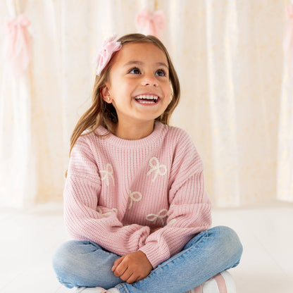 All Over Bows Knit Sweater - Mommy and Me: Girls