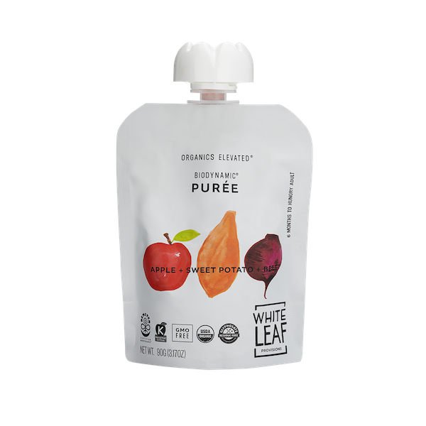 Organic Regenerative Apple+Sweet Potato+Beet Puree: 24 (90g) pouches