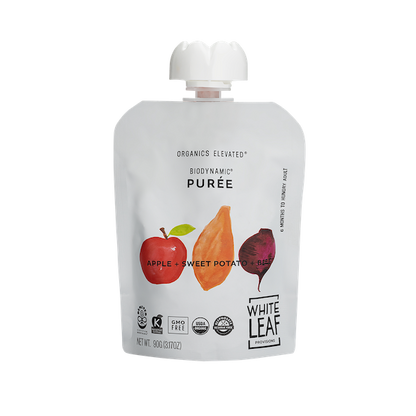 Organic Regenerative Apple+Sweet Potato+Beet Puree: 24 (90g) pouches