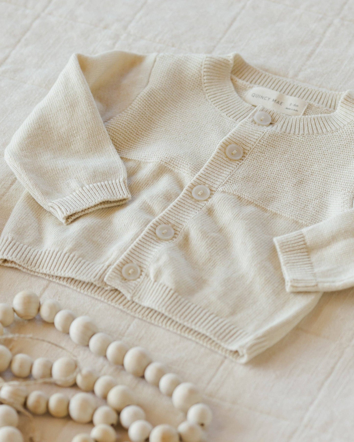 Knit Cardigan - Heathered Natural