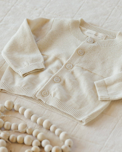 Knit Cardigan - Heathered Natural