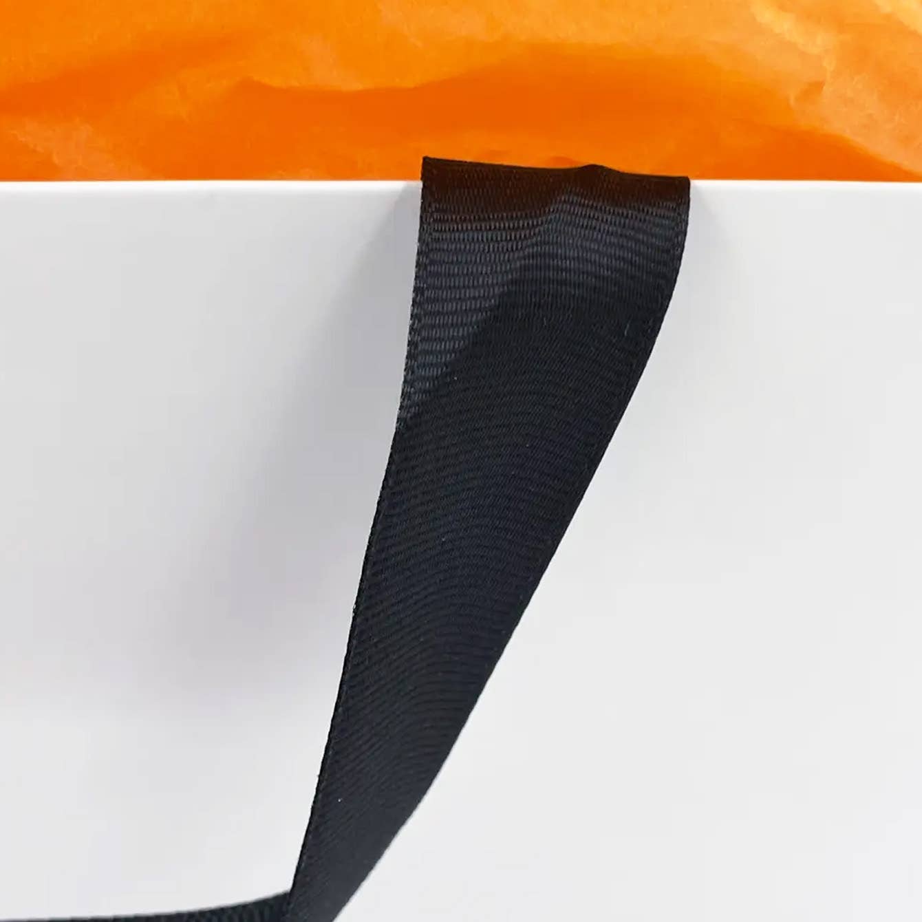 Premium Threaded Rope White Paper Gift Bag w/ free tissue: Small