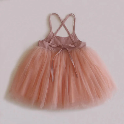 Annie & Charles® organic linen tulle dress: Greenery