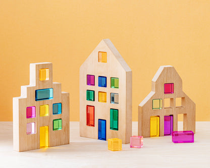 Riley City Blocks & Gems Set: Multicolor / L
