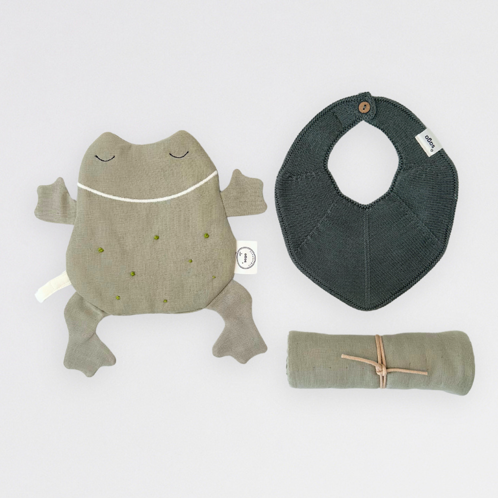 Baby Gift Box - Shades of Lily Pad Frogs - Sustainable & Org