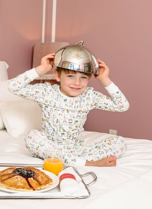 Children's Two Piece Organic Pajamas - NYC Alphabet Soup