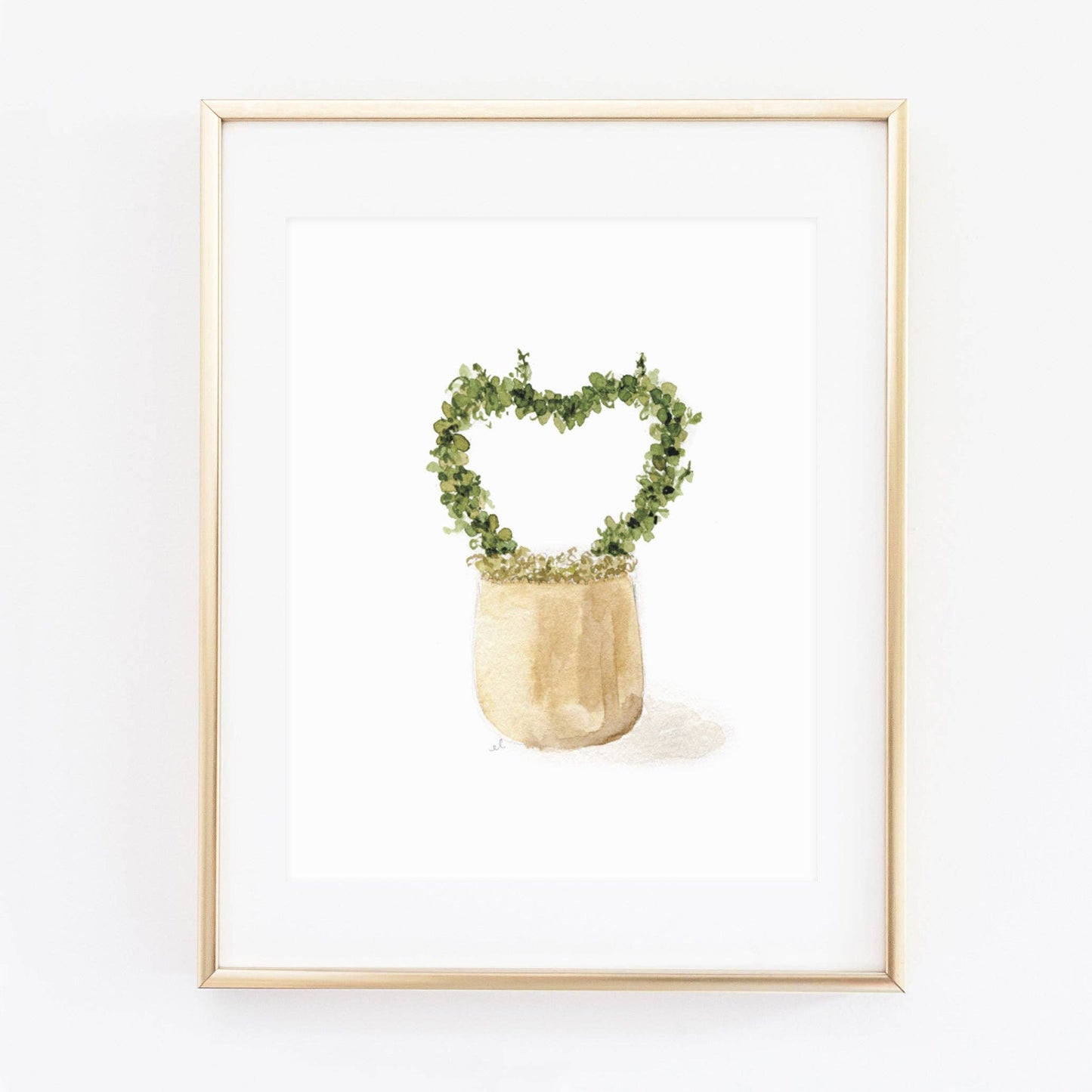 Heart topiary art print