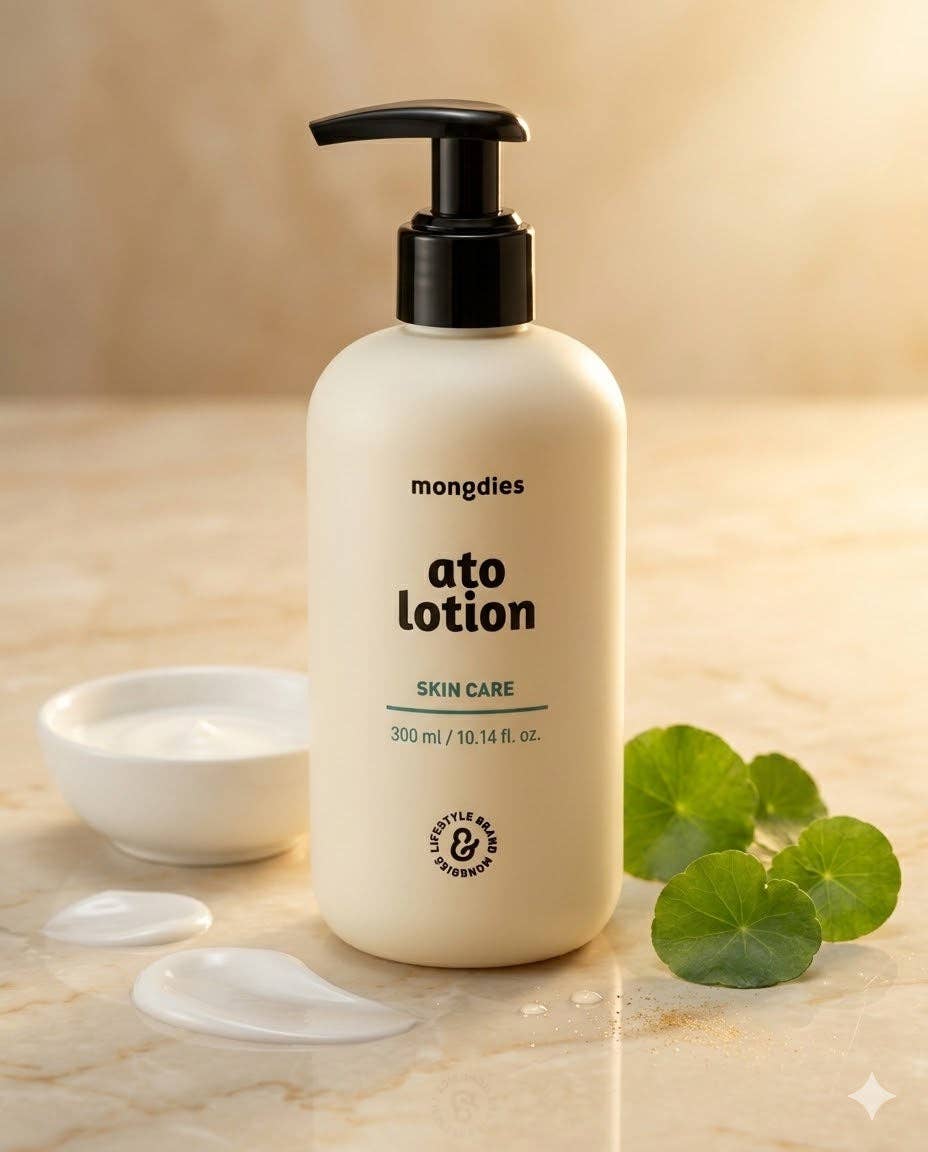 Mongdies Baby Ato Lotion 300ml | Daily Gentle Moisturizer | Ceramide + Hyaluronic
