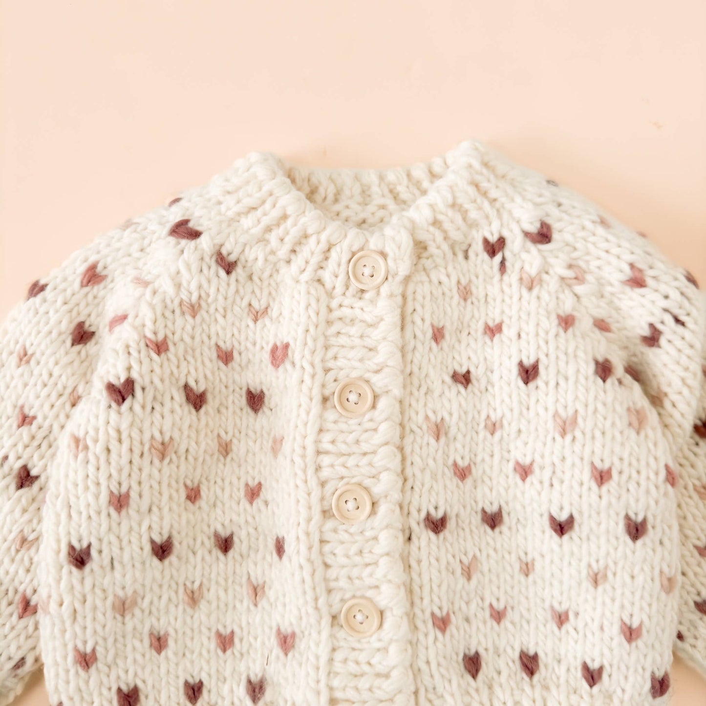 Sawyer Cardigan Mauve Baby Kid Fall Winter Hearts Valentine: Mauve / M 2-3y