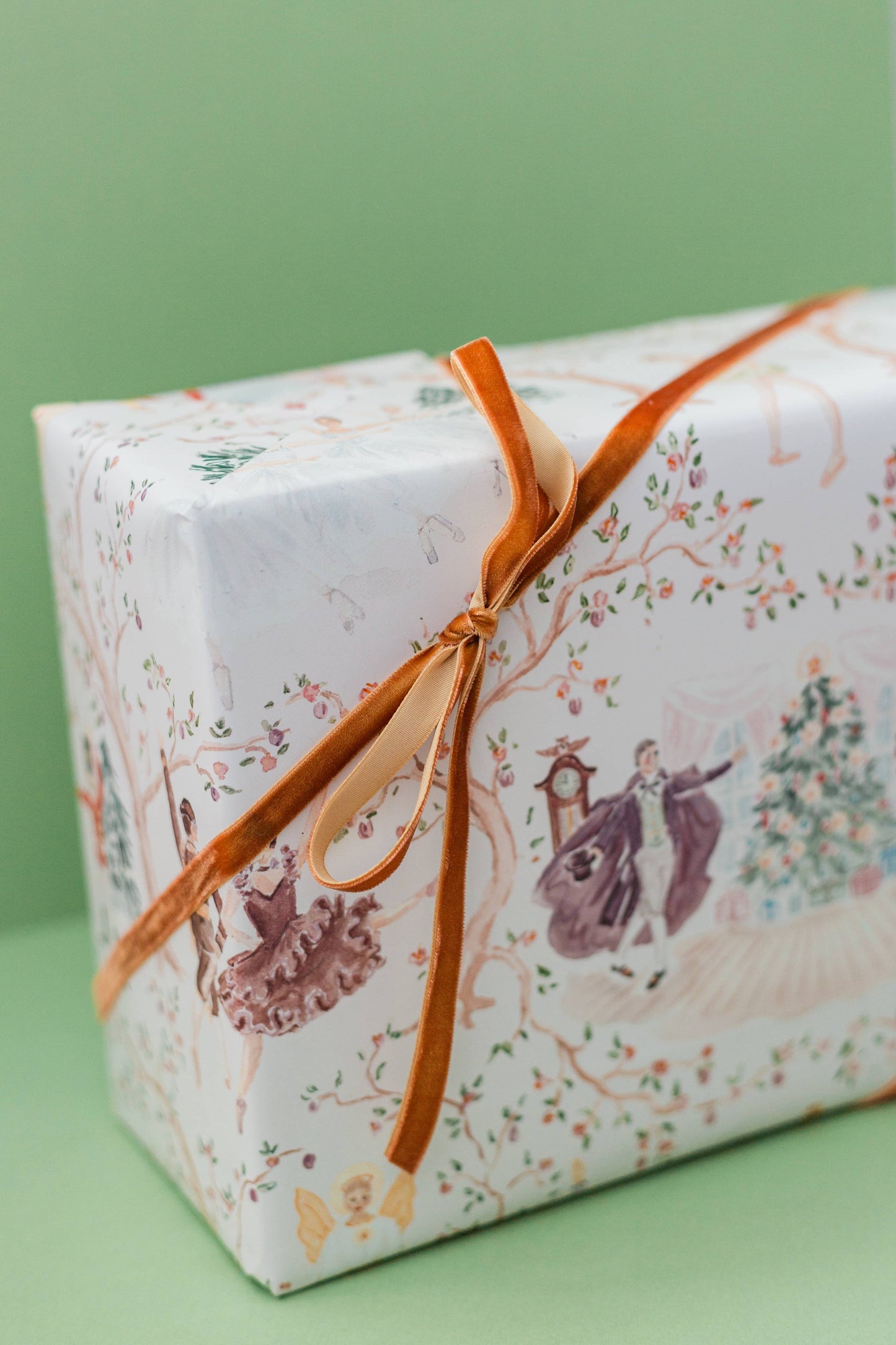 Nutcracker Toile Wrapping Paper Sheets 