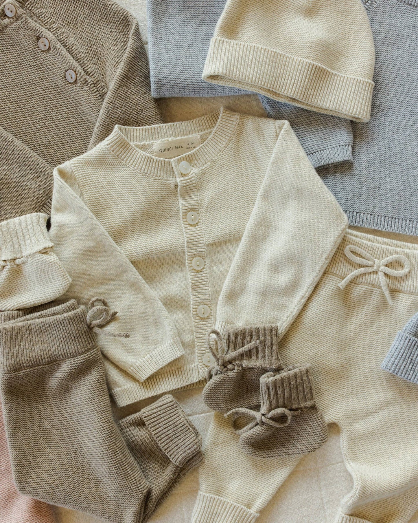 Knit Cardigan - Heathered Natural