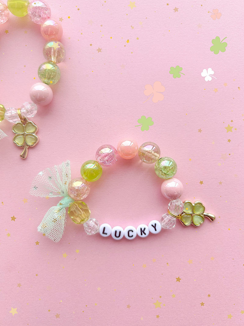 St. Patrick’s Day Clover Kids Charm Bracelet