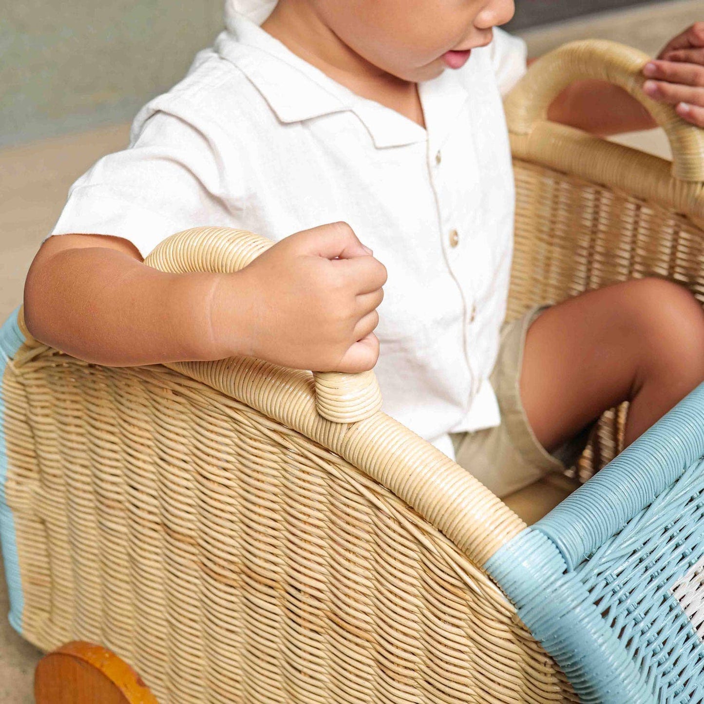 Handcrafted - Archie Storage Wagon - Rattan Wicker