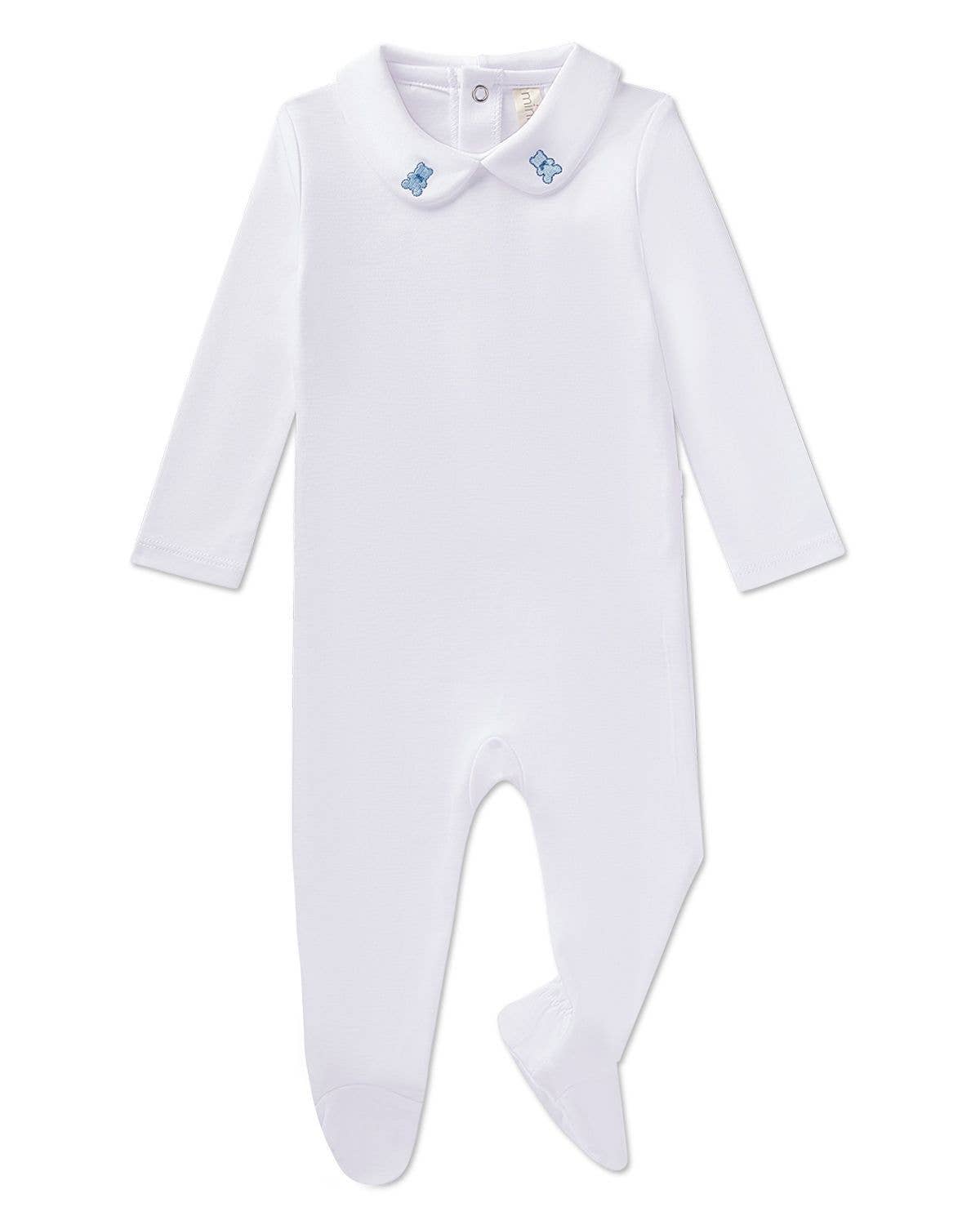 Peter Pan Bear Collar 3 PC Footie Set: Winter White / 3 Months