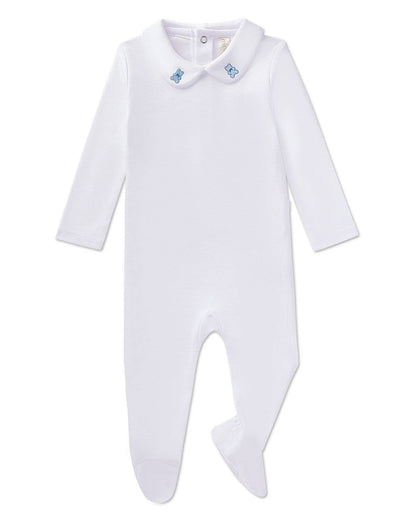 Peter Pan Bear Collar 3 PC Footie Set: Winter White / 3 Months