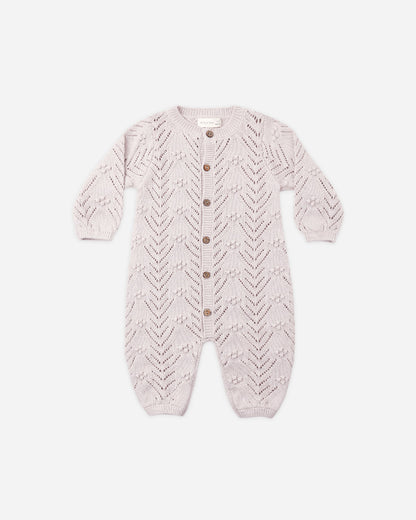 Long Sleeve Bubble Romper Lilac Mist