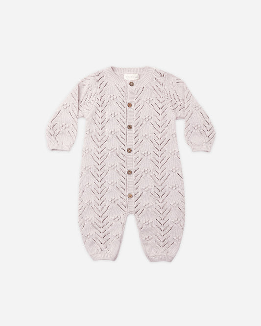 Long Sleeve Bubble Romper Lilac Mist