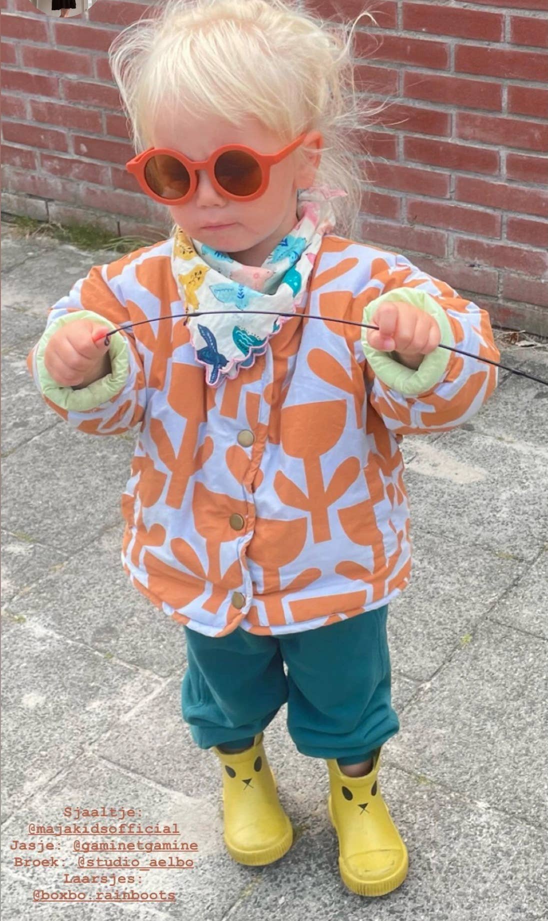 KERRAN Fleece-Lined Thermal Rain Boot - Mustard : 28