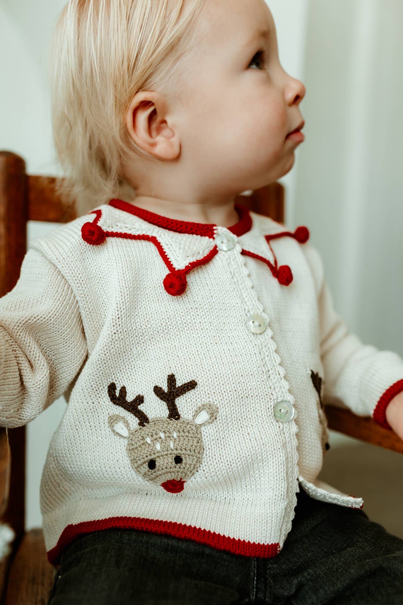 Reindeer Cardigan: 3T/4T