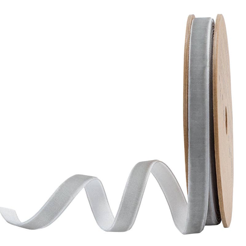 17 Colors | 3/8" Velvet Ribbon | 10 Yard Roll: Bay Leaf